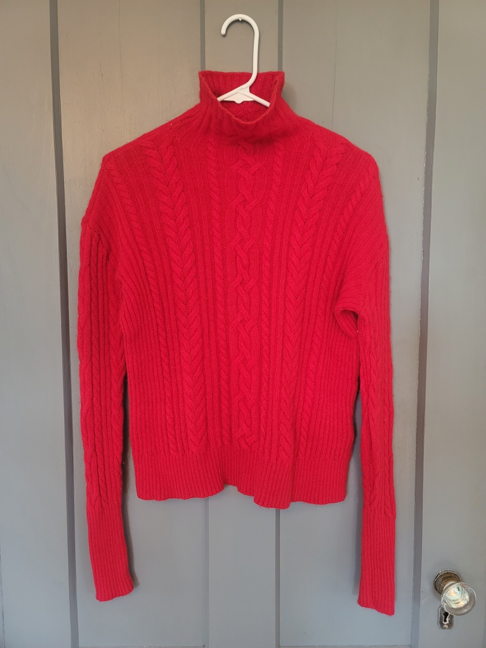 Ralph Lauren Red Casmere Blend Turtleneck Sweater